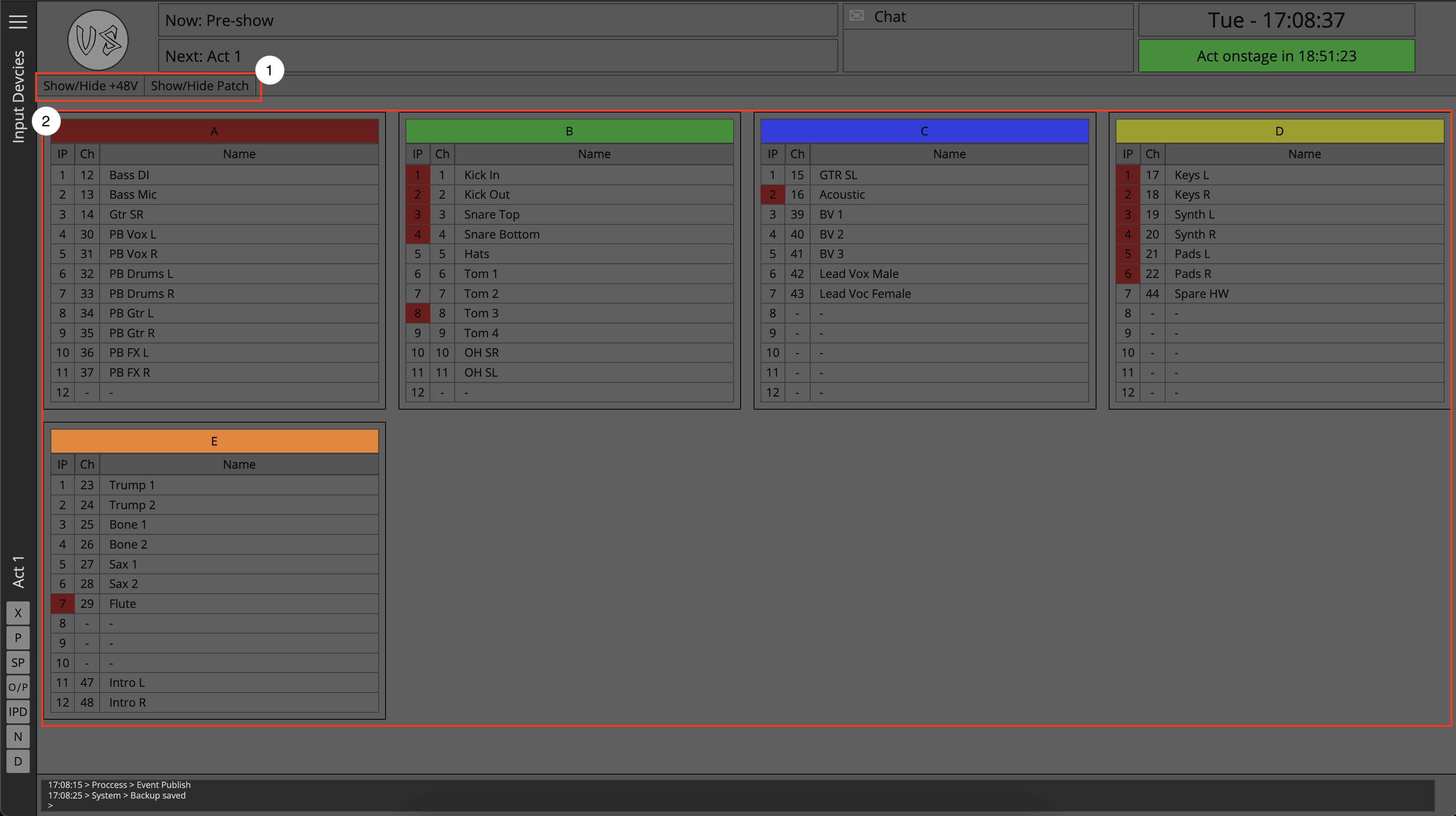 Input Device Overview Page