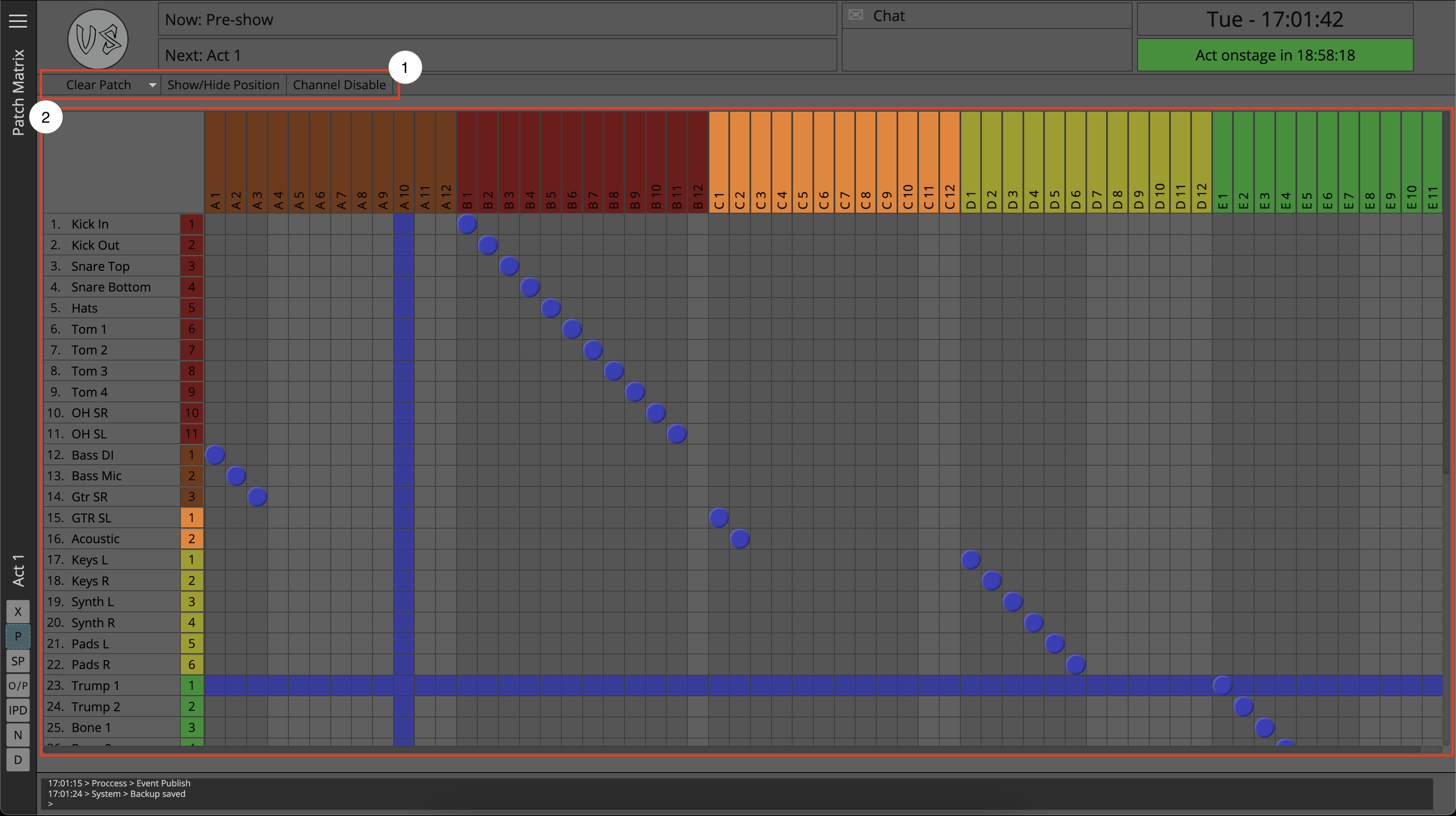 Patch Matrix Page