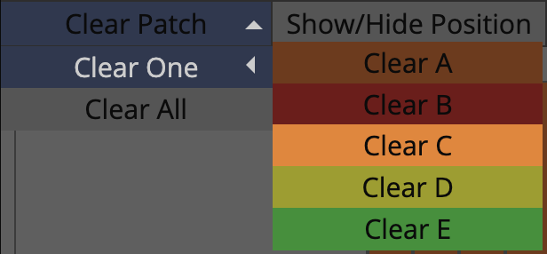 Patch Clear drop down