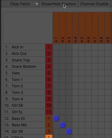 Show Positions