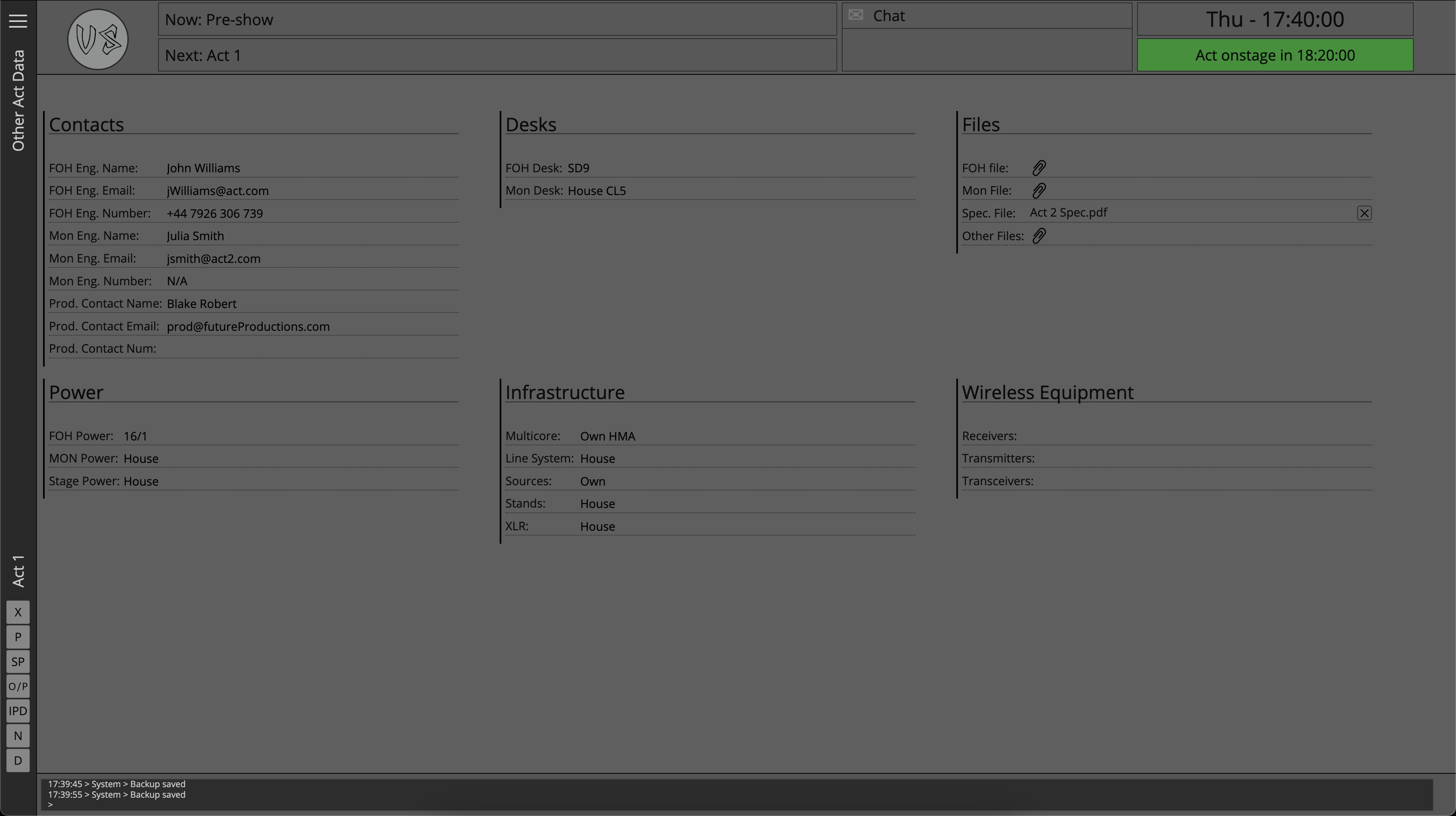 Other Data Page
